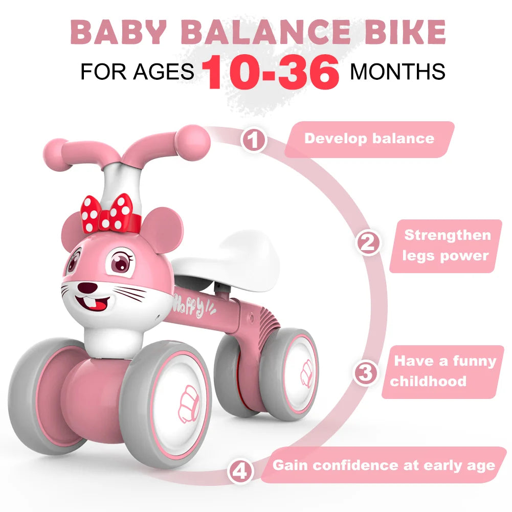 LLParty Premium Plastic Balance Bike For Young Children