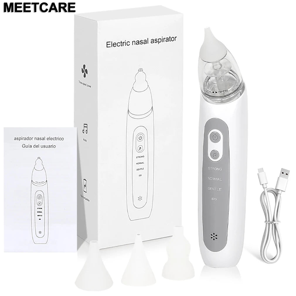 Electric Baby Nasal Aspirator With Three Suction Modes USB Charging