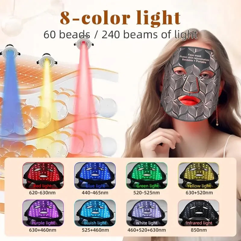 Ubilli Led Face Mask For Red Light Therapy Skin Rejuvenation