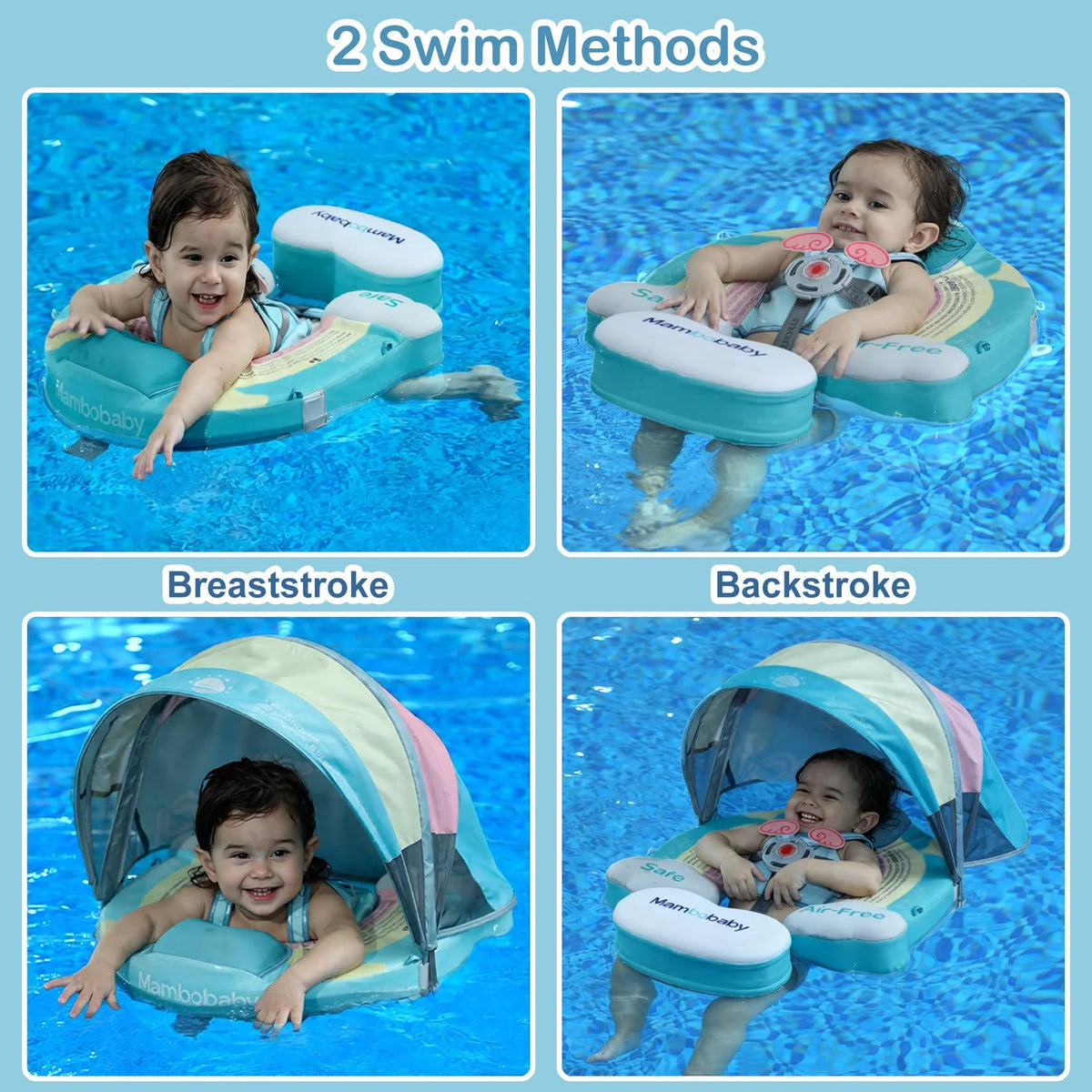 Mambobaby Air Free Chest Float With Sunshade Canopy