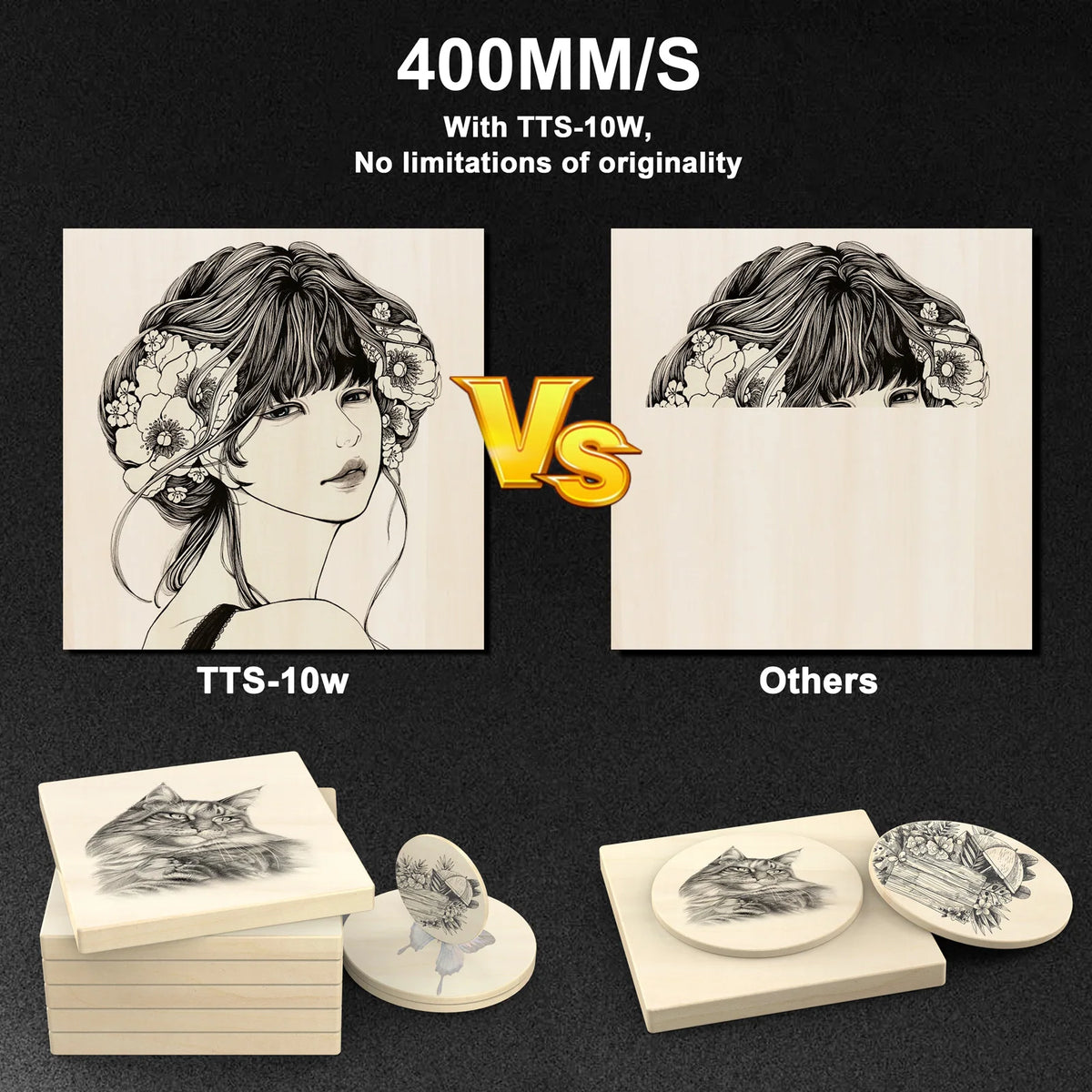 TwoTrees TTS-10 Pro Laser Engraver CNC Wood Cutting Machine