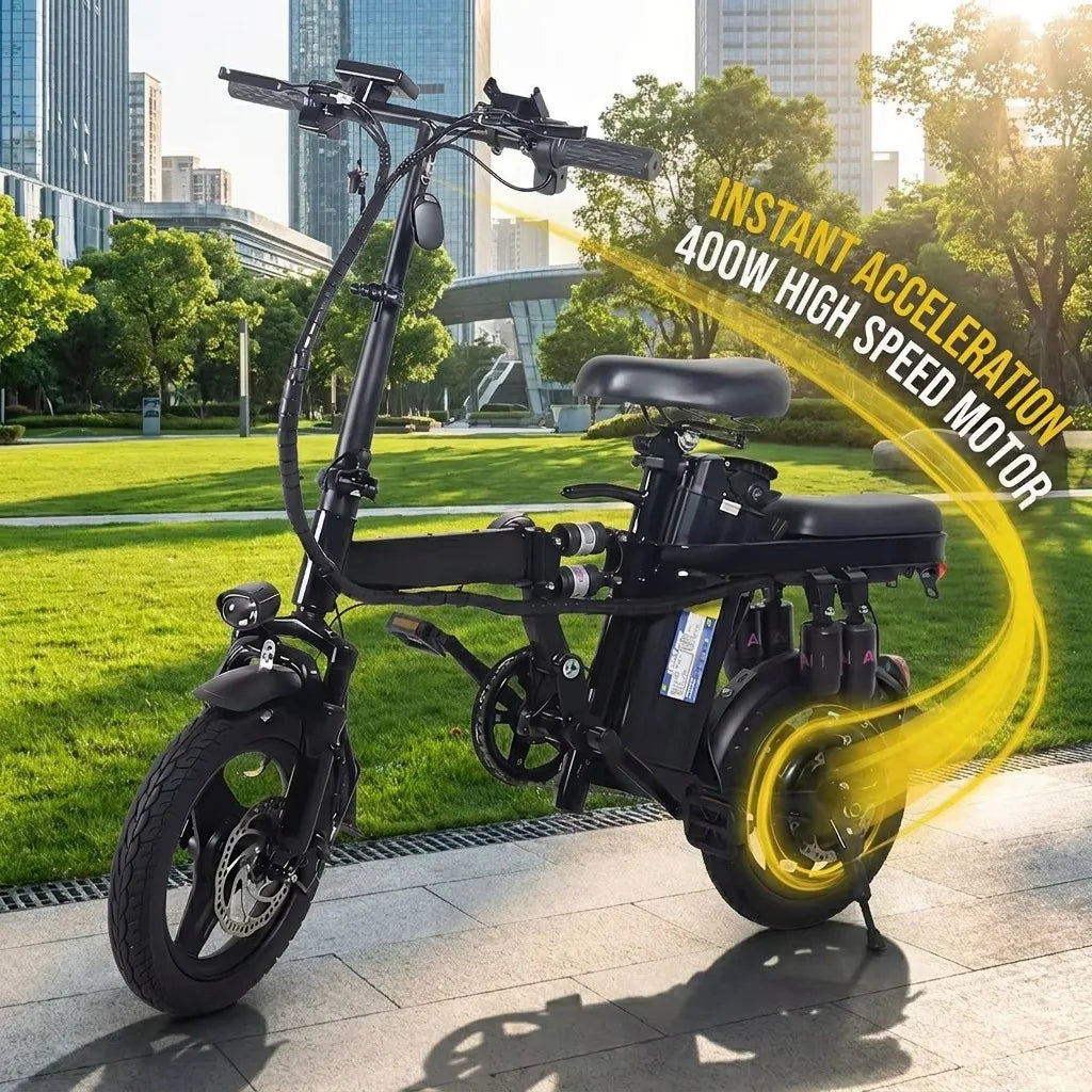 Folding Electric Bike Featuring Removable Lithium Battery Pack