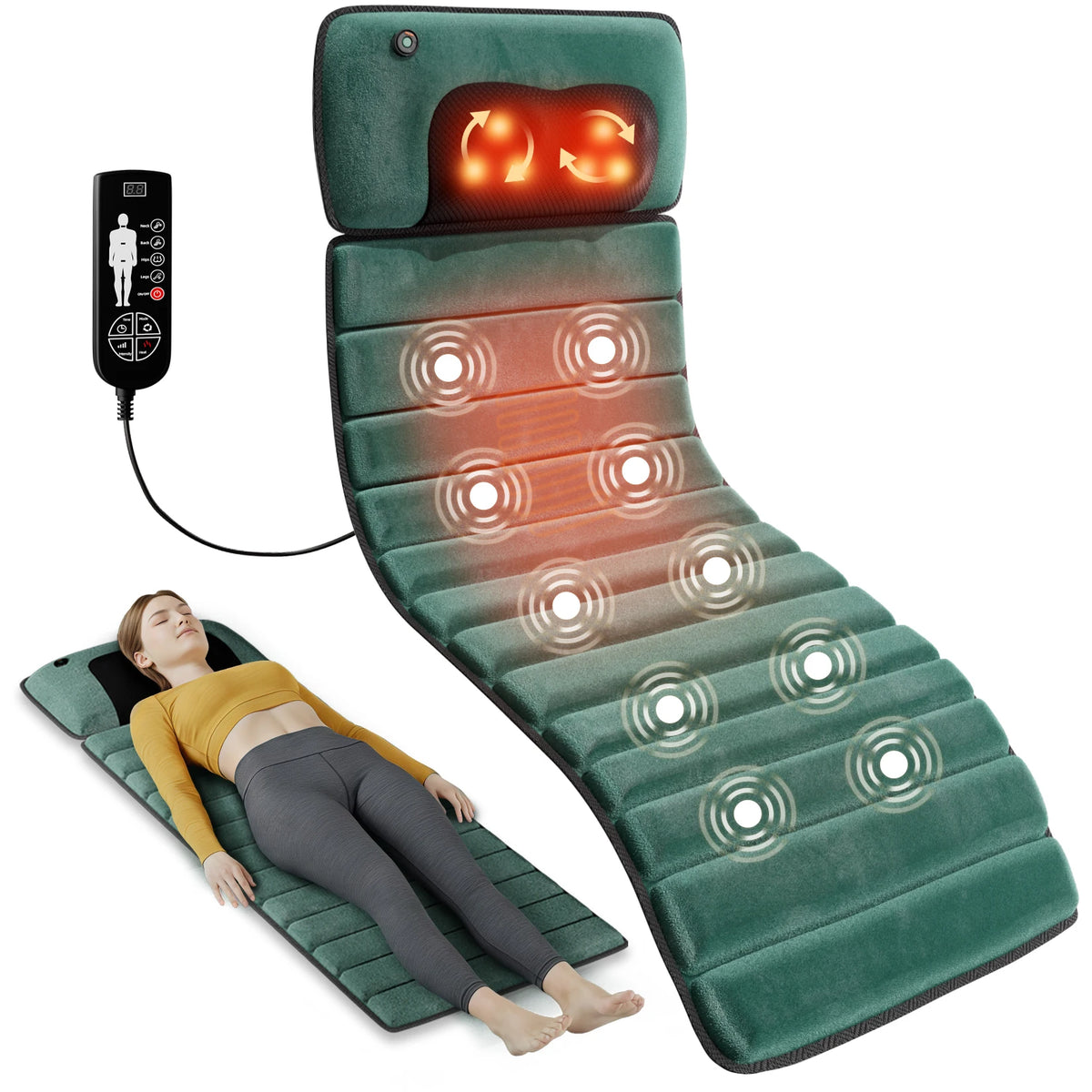 HOMEMASSA Full Body Vibration Massage Mat Deep Tissue Muscle Relief