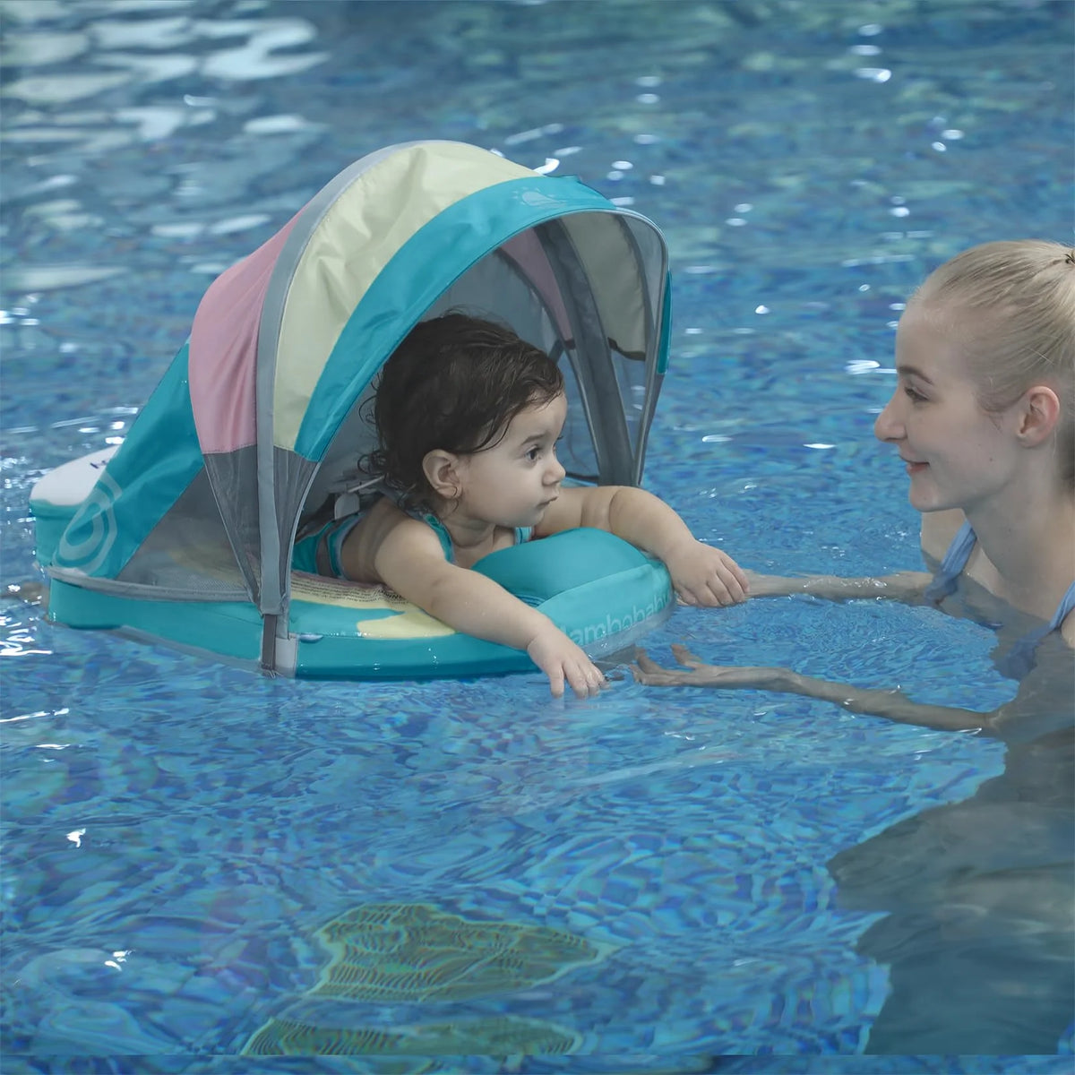 Mambobaby Air Free Chest Float With Sunshade Canopy