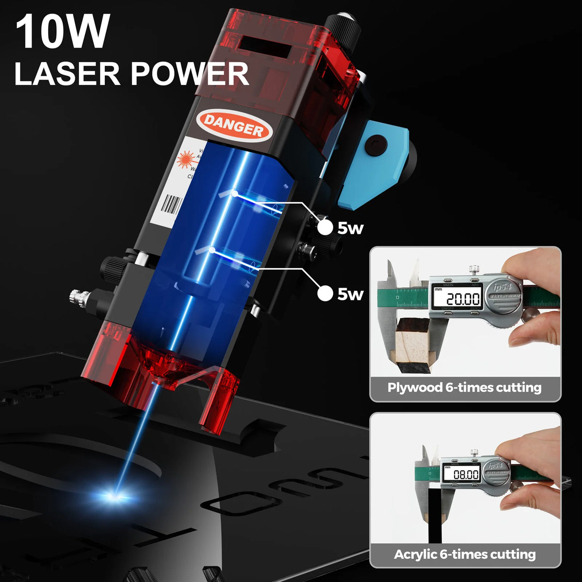 TwoTrees TTS-10 Pro Laser Engraver CNC Wood Cutting Machine