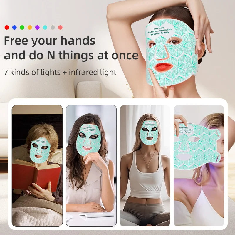 Ubilli Led Face Mask For Red Light Therapy Skin Rejuvenation