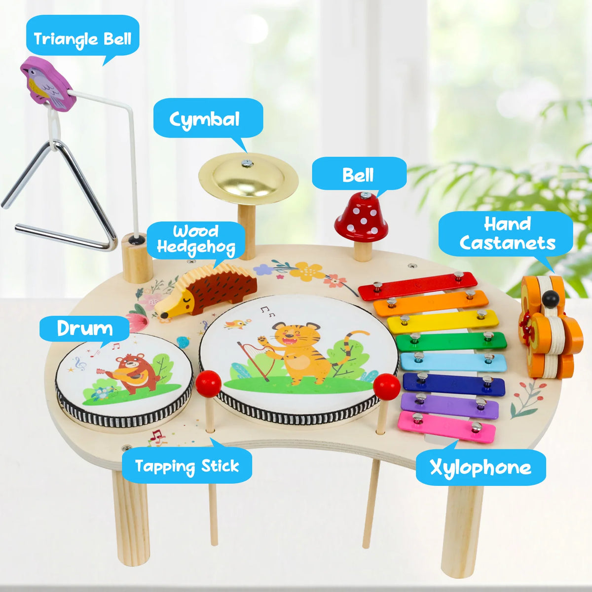 Wooden Aeolian Bells Montessori Baby Educational Musical Xylophone Toy
