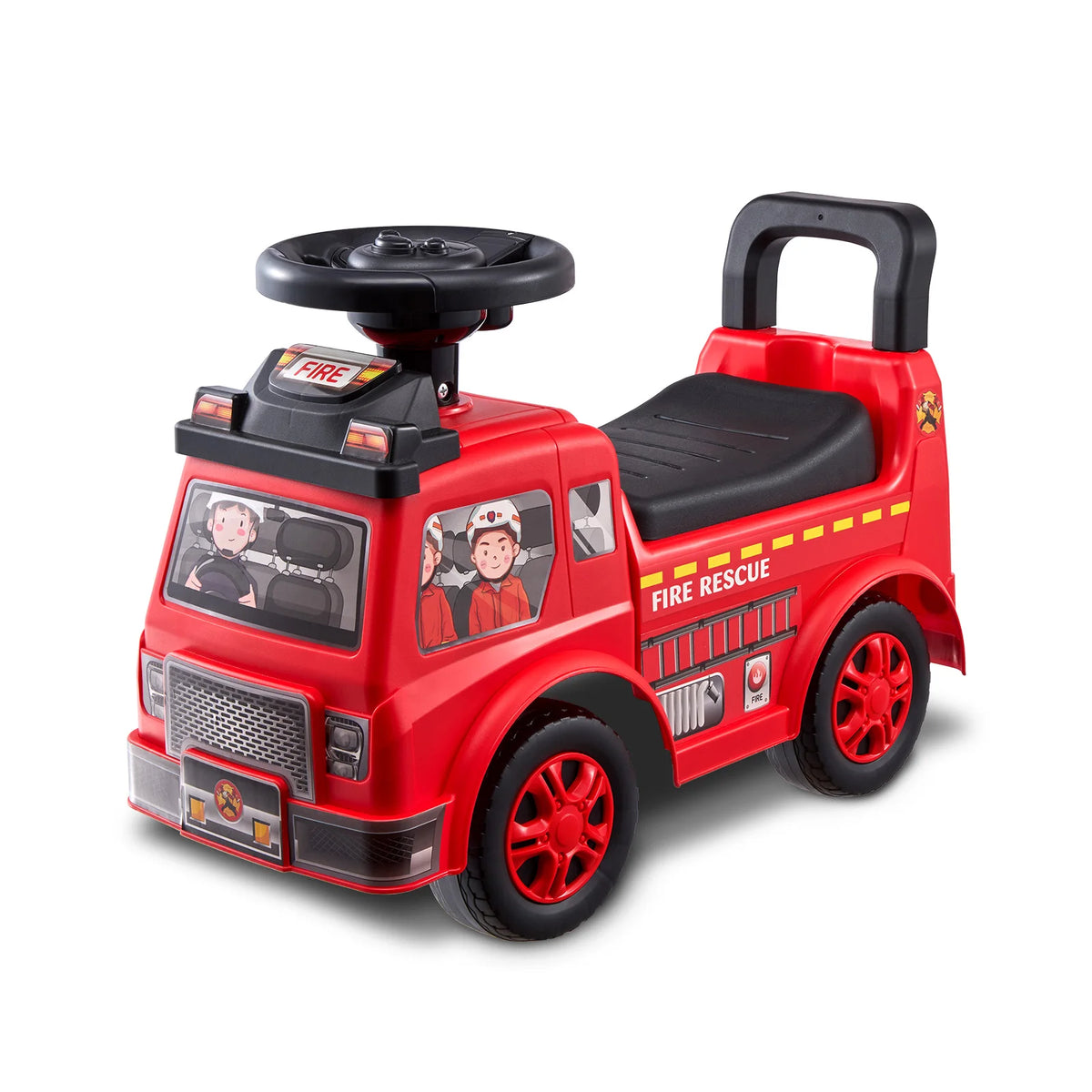 SucceBuy Kids Ride On Push Car With Music Steering Wheel