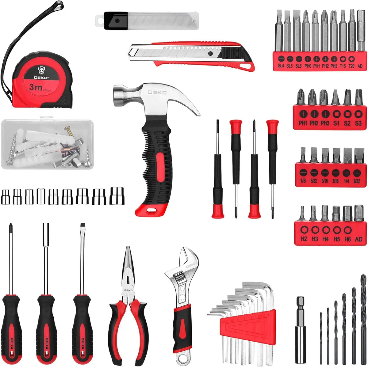 DEKO 8V Cordless Drill And Complete Tool Set