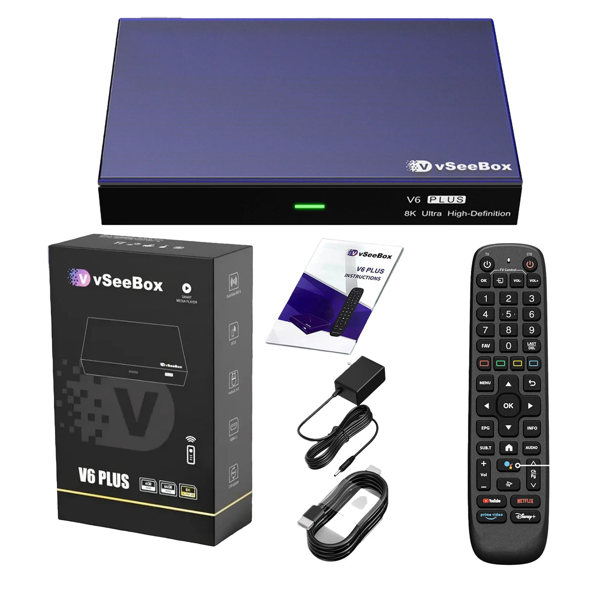 Jisyonk V6 Android TV Box 8K HD WiFi6 Voice Control