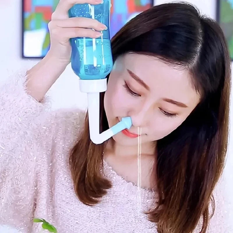 Nasal Irrigator Rinse Bottle For Sinus Allergy Relief System