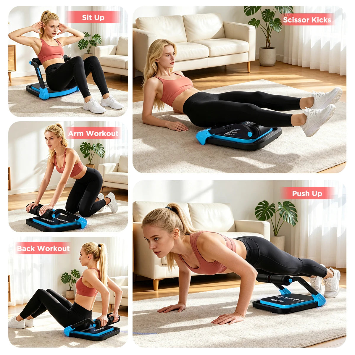 Foldable Adjustable Core Training Machine Automatic Sit Up Equipment