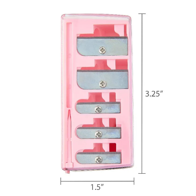 5 Hole Pencil Sharpener, Pink, 1 Count
