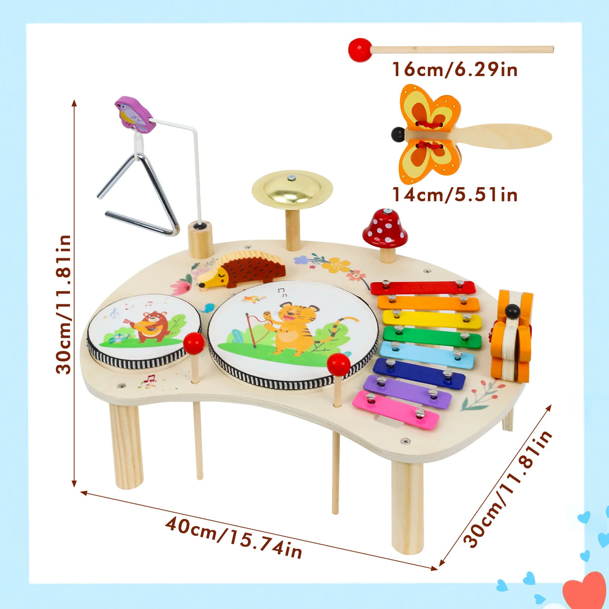 Wooden Aeolian Bells Montessori Baby Educational Musical Xylophone Toy