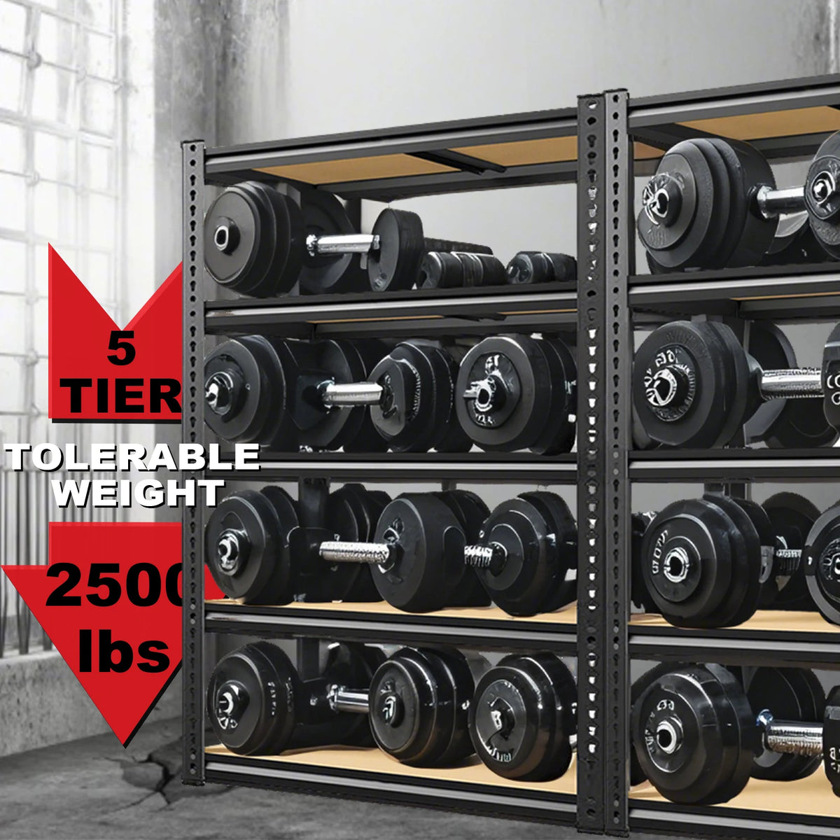 Sarenzon Heavy Duty Adjustable Steel Storage Shelves Rack