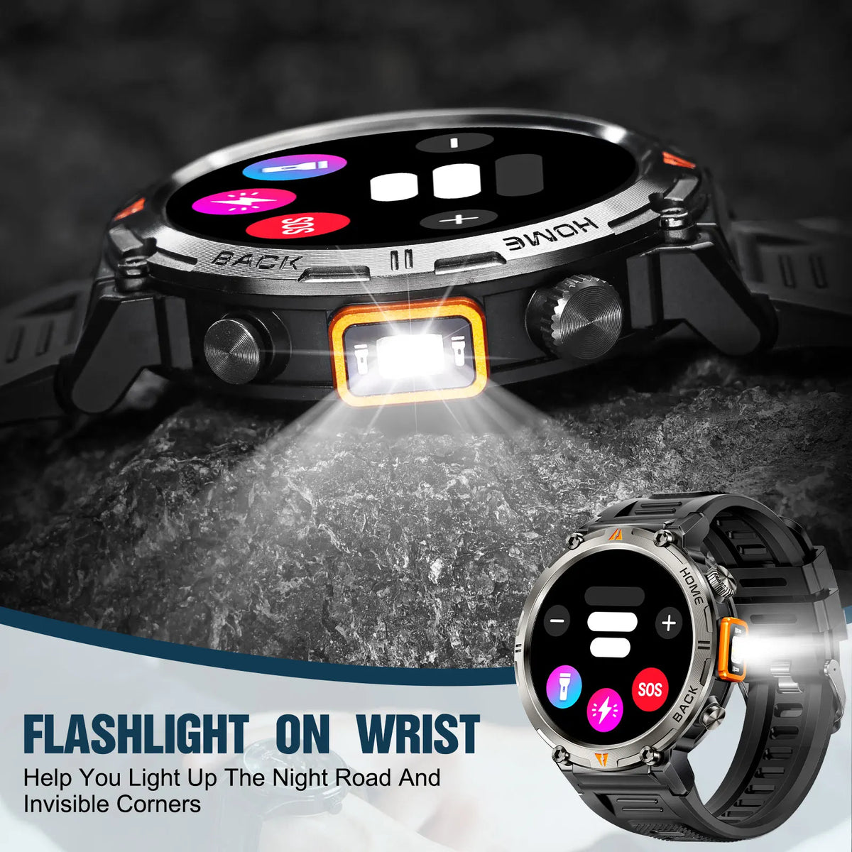 EIGIIS KE3 Bluetooth Call Smartwatch With Heart Rate LED Light