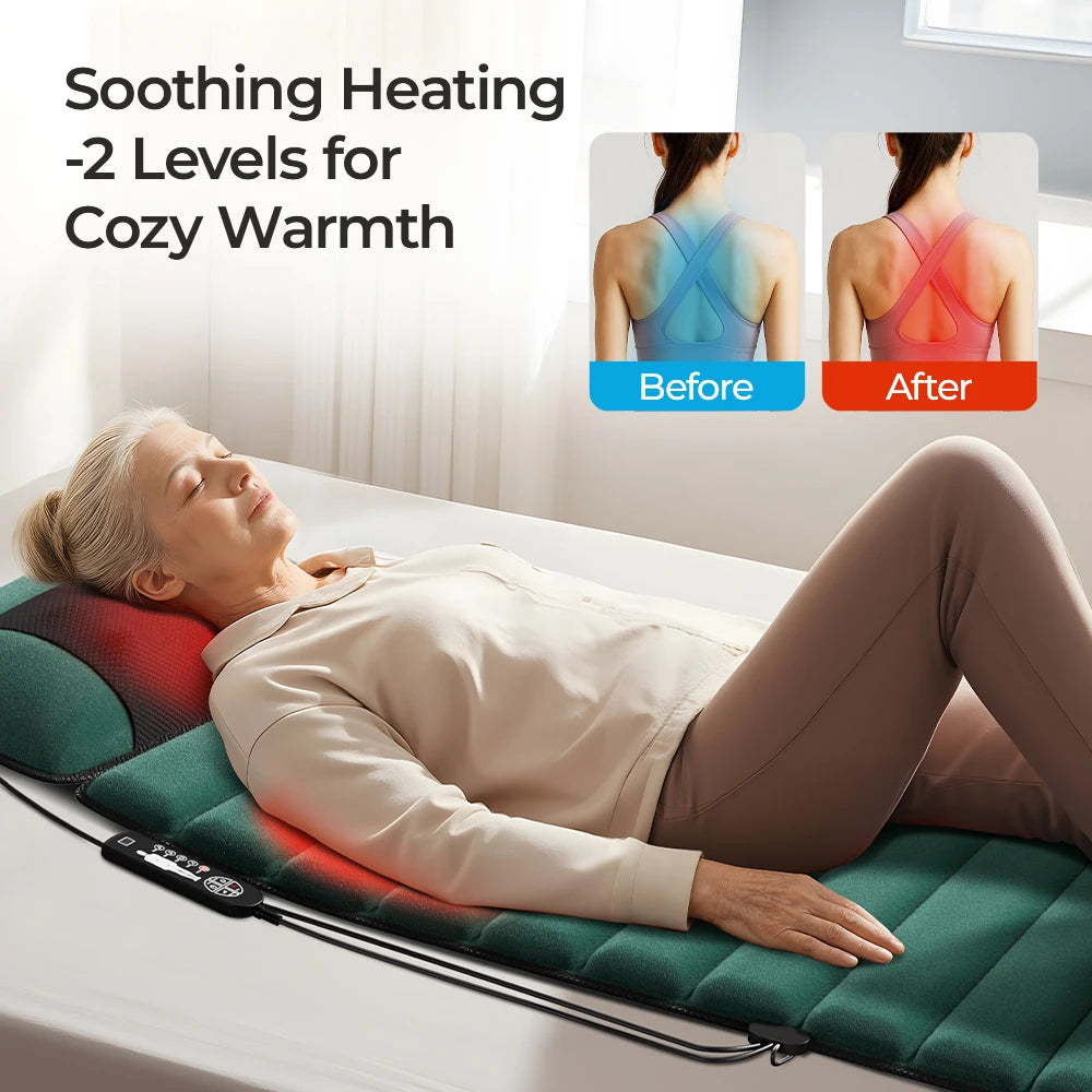 HOMEMASSA Full Body Vibration Massage Mat Deep Tissue Muscle Relief