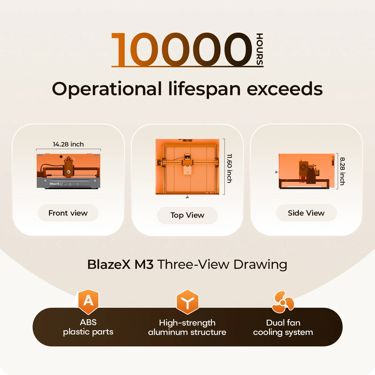 BlazeX M3 10W High Precision Laser Engraver Cutter Machine