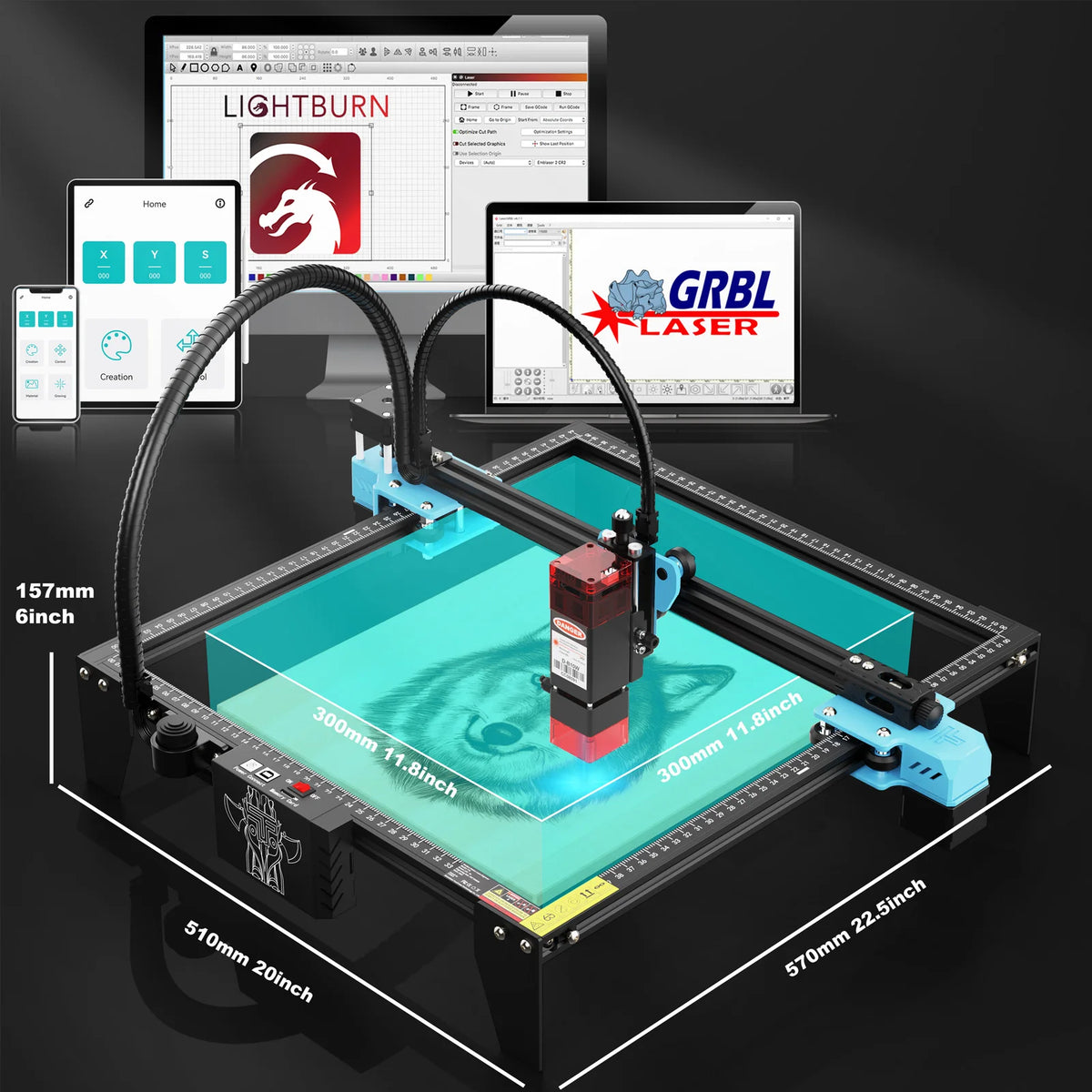 TwoTrees TTS-10 Pro Laser Engraver CNC Wood Cutting Machine