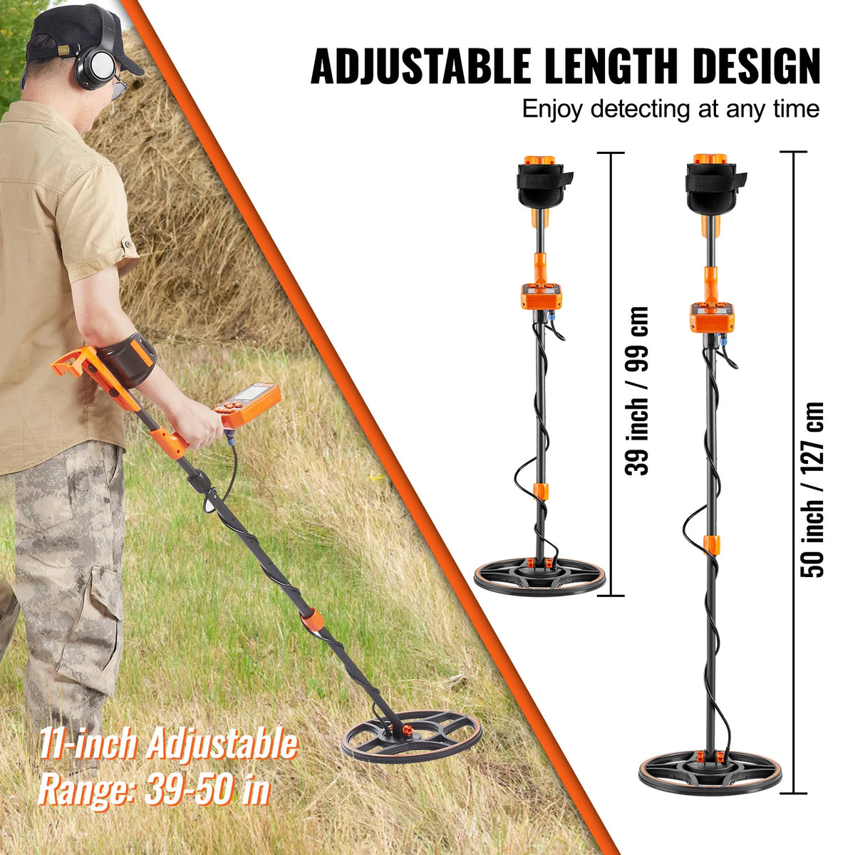 SucceBuy Professional Rechargeable Metal Detector With Digital Display