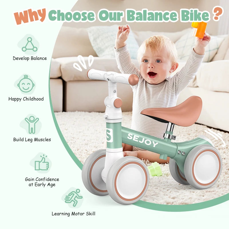 Sejoy Durable Four Wheel Balance Bike For Toddlers