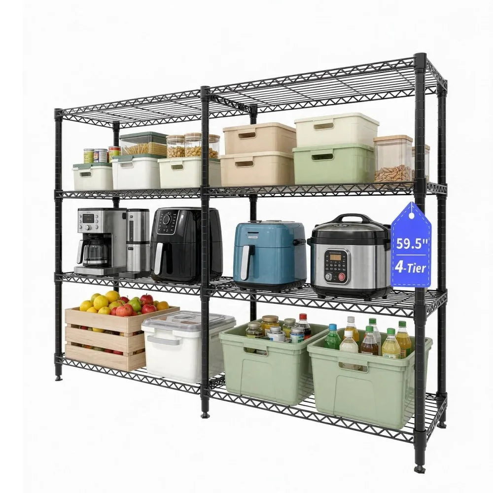 Heavy Duty Adjustable Metal Wire Storage Shelving Rack