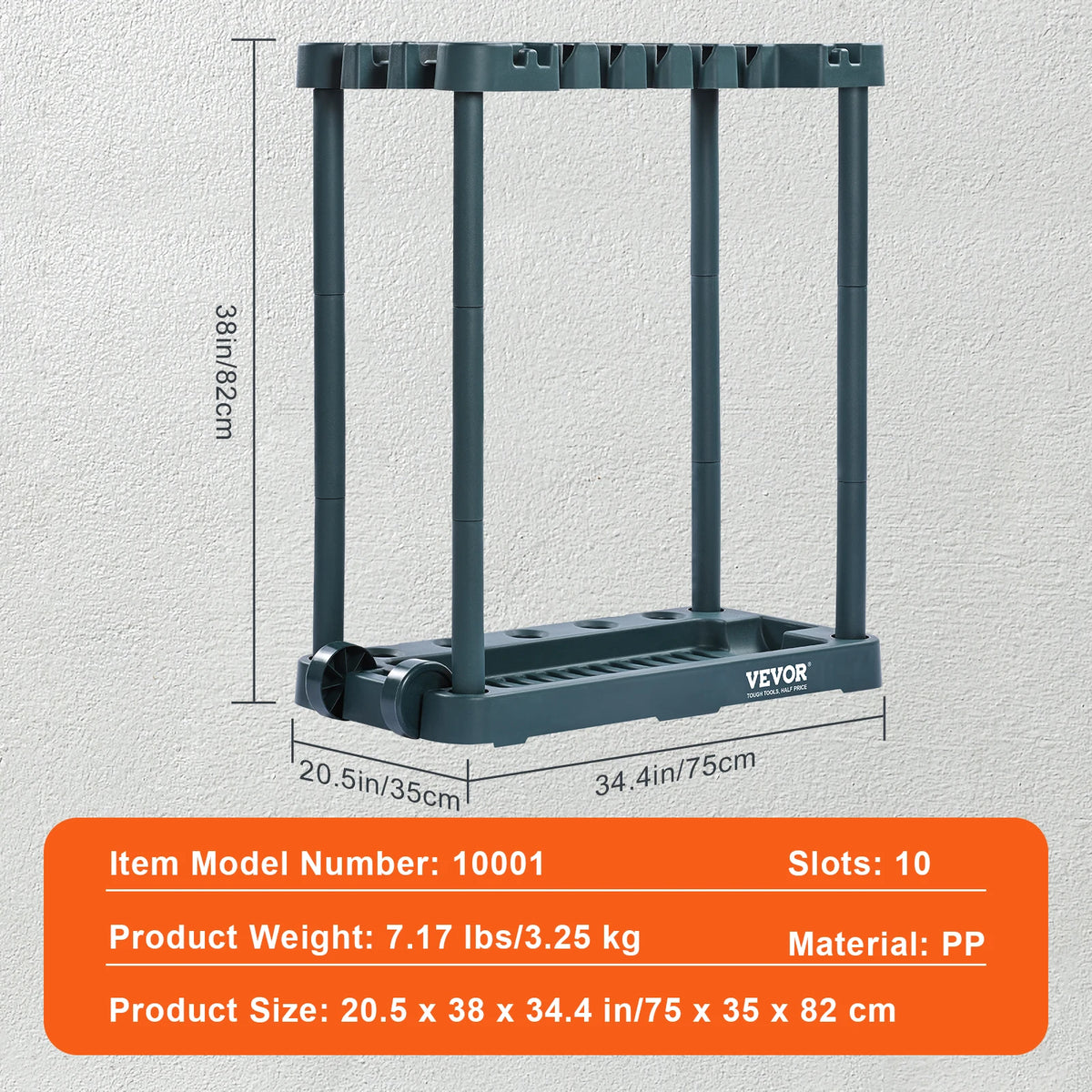 SucceBuy Garden Yard Tool Storage Tower Rack Organizer Stand