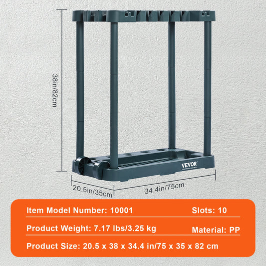 SucceBuy Garden Yard Tool Storage Tower Rack Organizer Stand