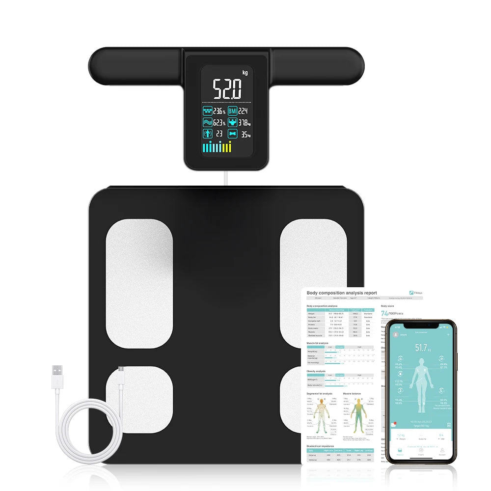 Smart Digital Scale 8 Electrodes For Body Fat Muscle Mass