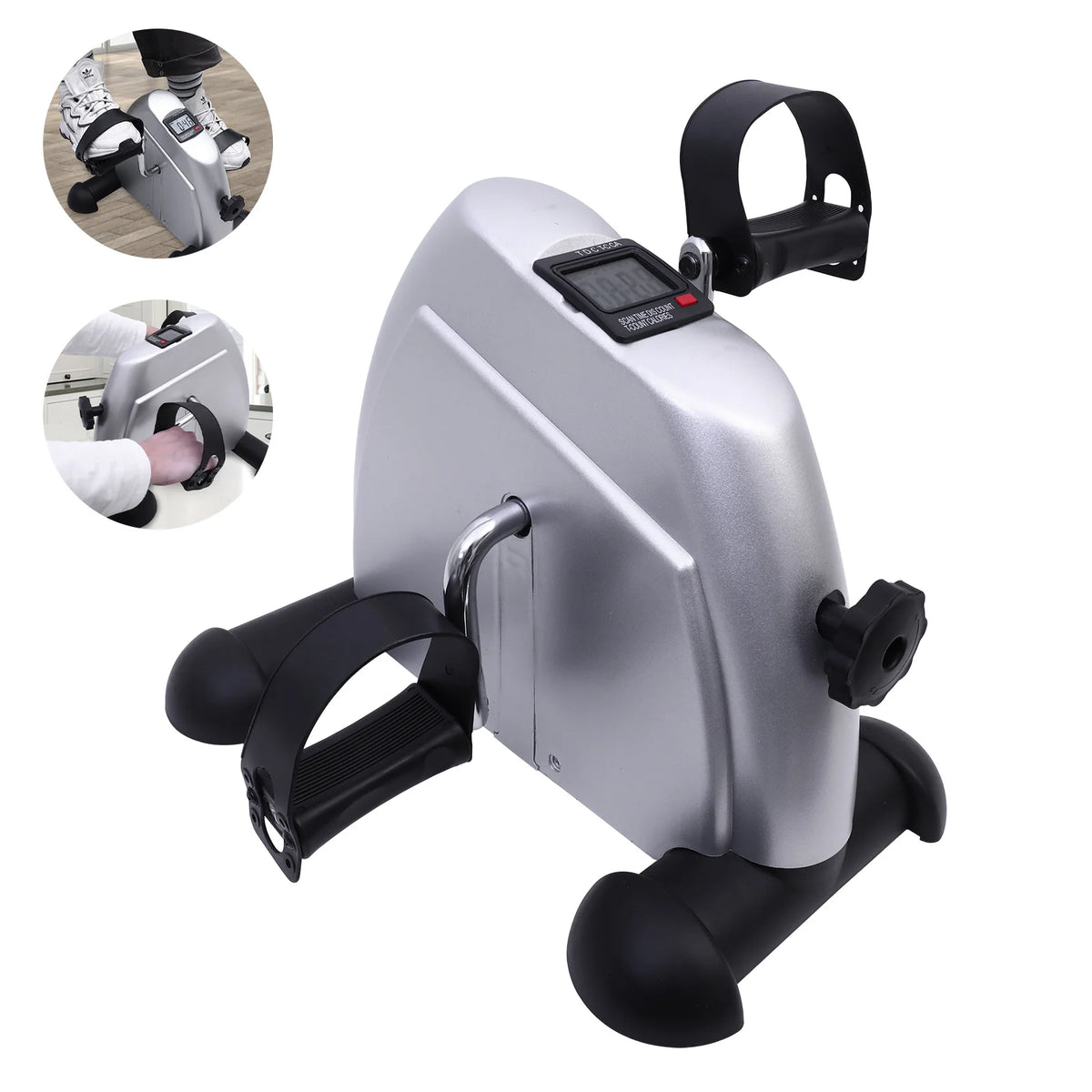 Compact Motorized Under Desk Pedal Exerciser With Digital LCD Display