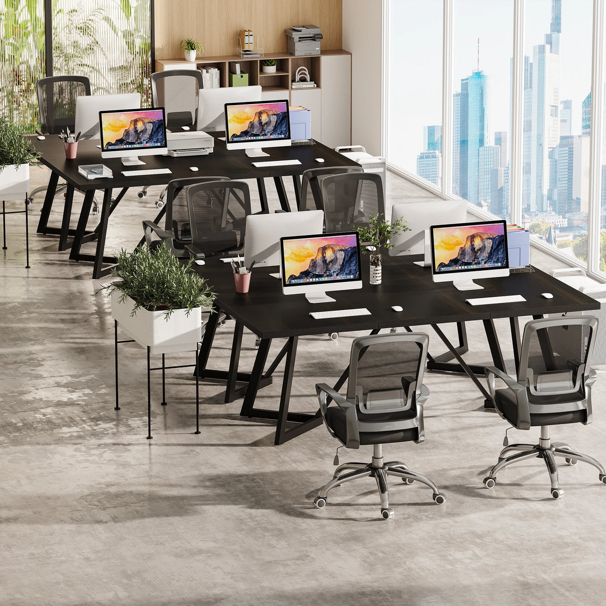 Tribesigns Executive Office Desk With Sturdy Metal Frame