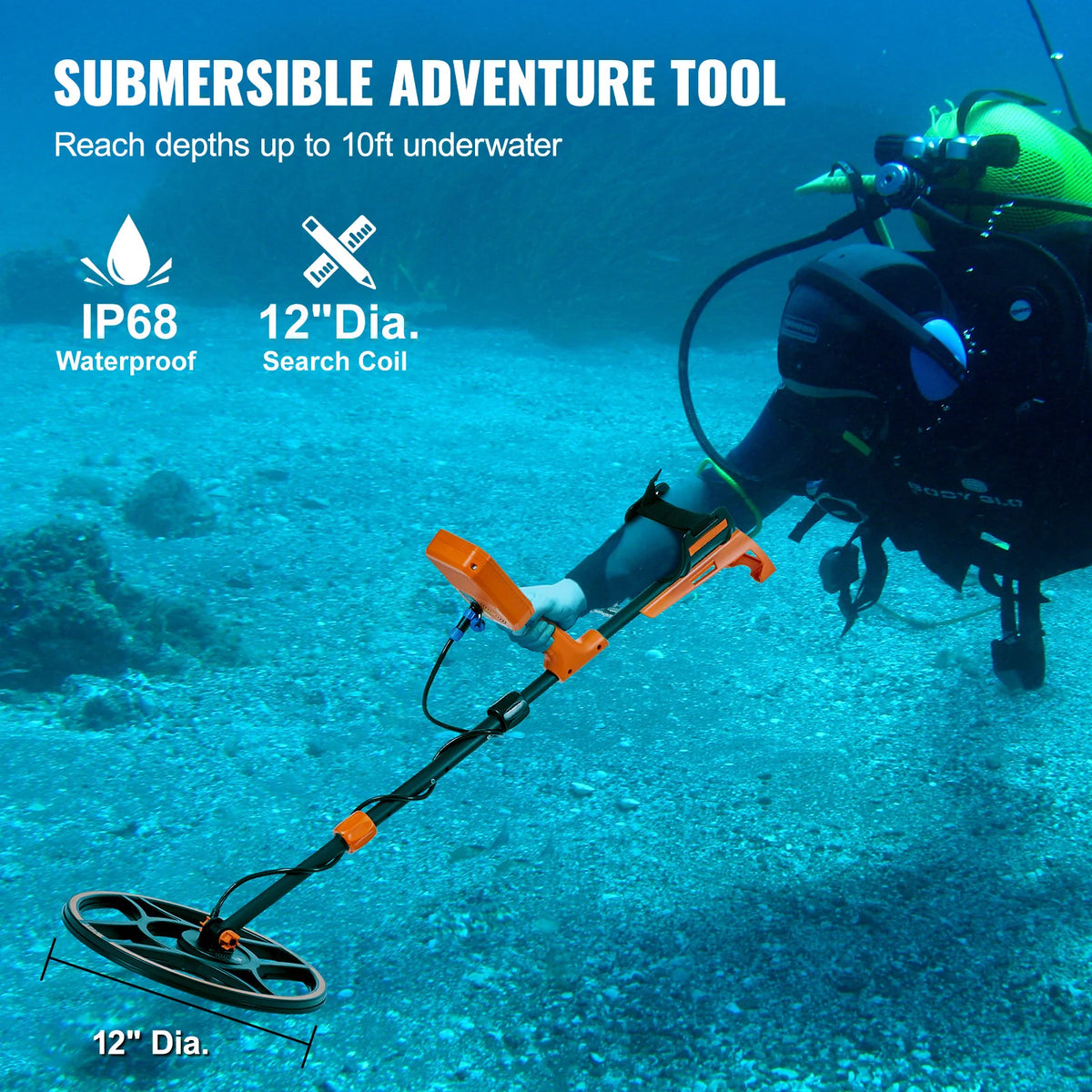 SucceBuy Professional Rechargeable Metal Detector With Digital Display