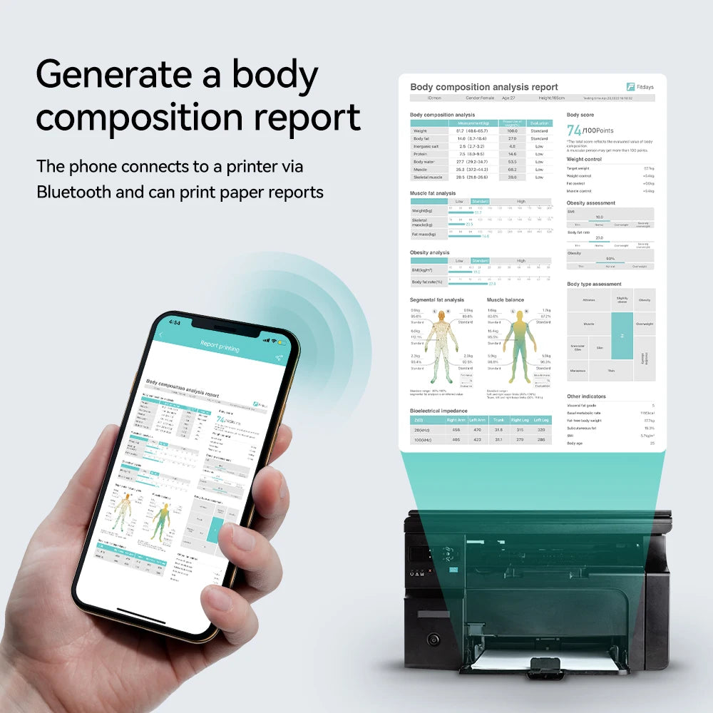 Smart Digital Scale 8 Electrodes For Body Fat Muscle Mass