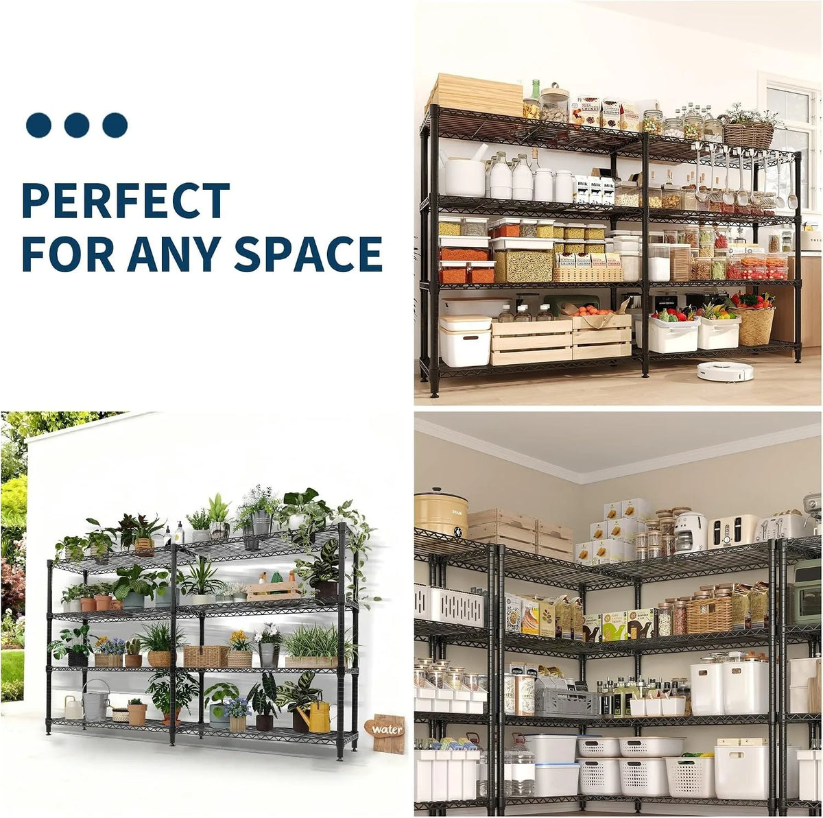 Heavy Duty Adjustable Metal Wire Storage Shelving Rack