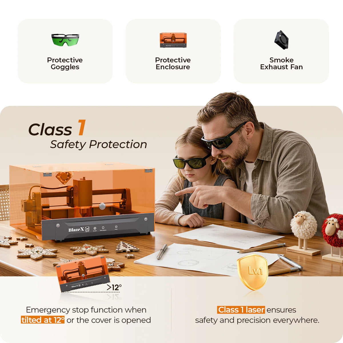 BlazeX M3 10W High Precision Laser Engraver Cutter Machine