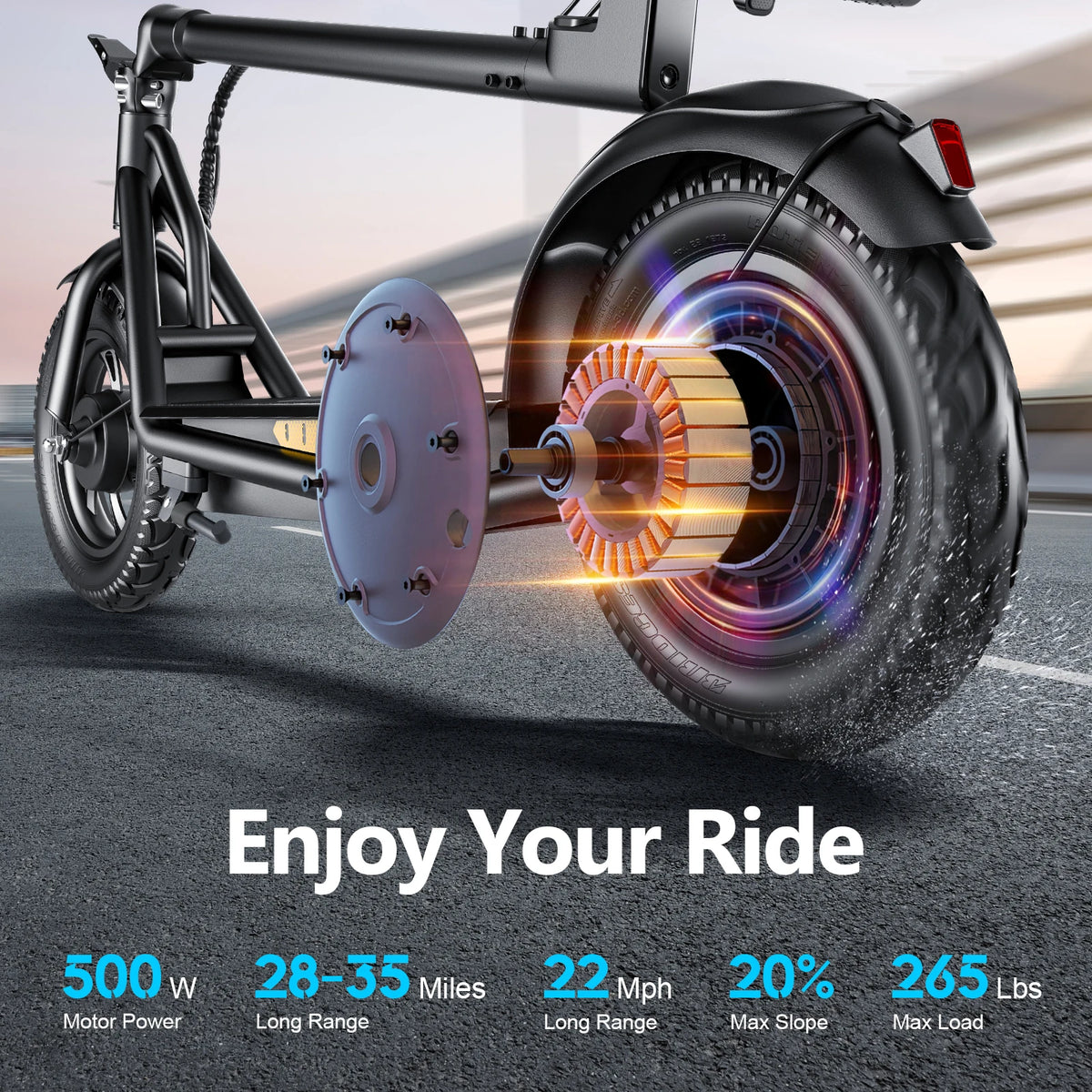 Emoko A19 Foldable Electric Scooter 500W Motor Commuter