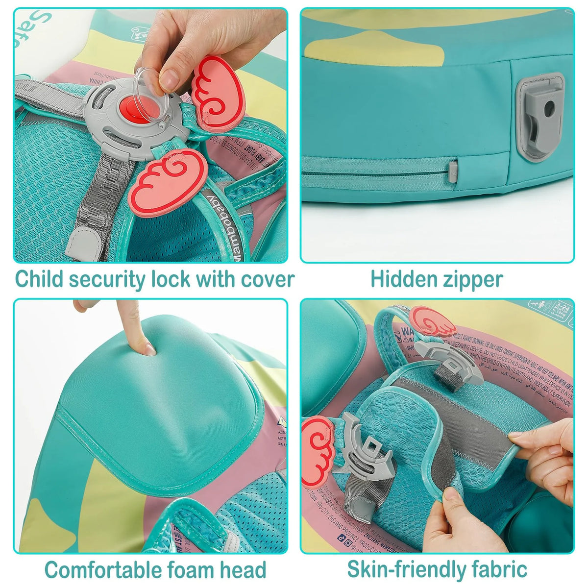 Mambobaby Air Free Chest Float With Sunshade Canopy