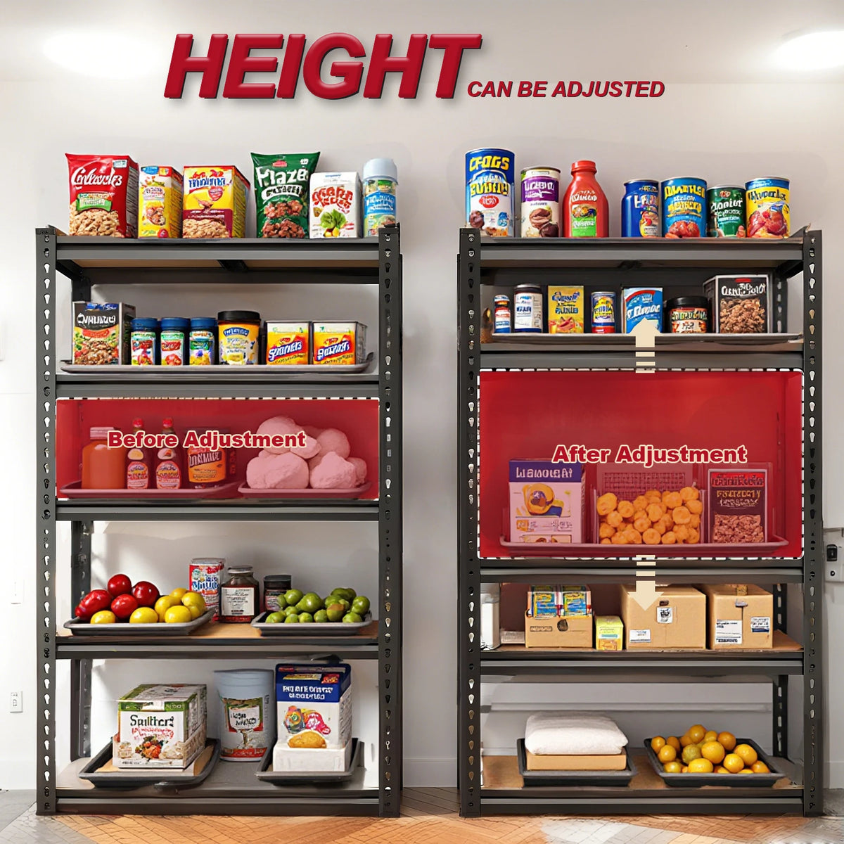 Sarenzon Heavy Duty Adjustable Steel Storage Shelves Rack