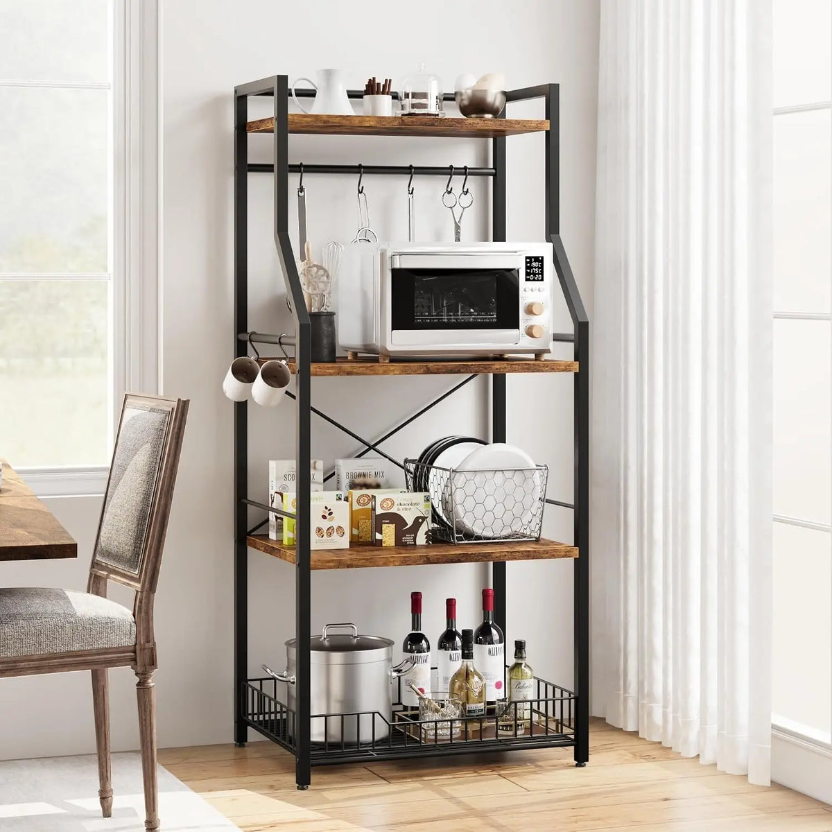 Garvee 4 Tier Metal Kitchen Cookware Organizer Storage Rack
