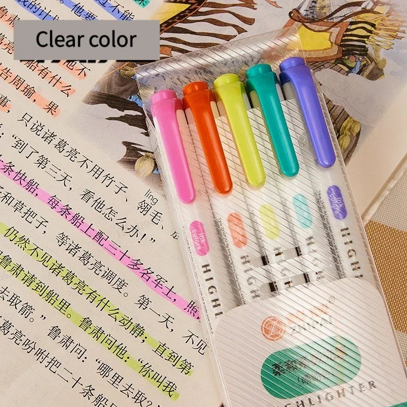 Double Headed Highlighter Pens Set For School Office Drawing