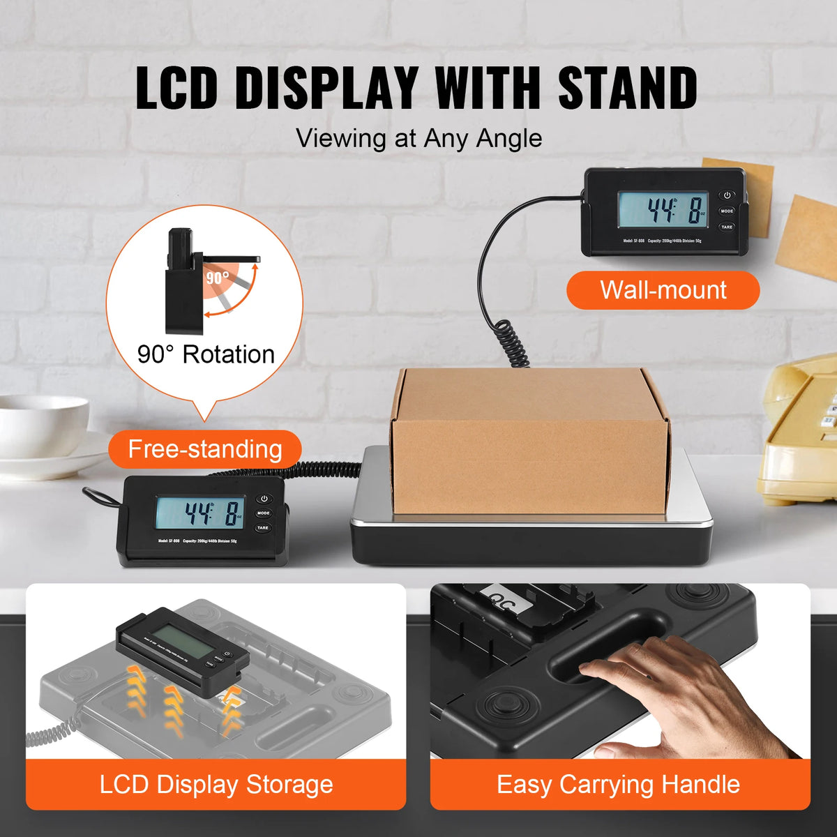 SucceBuy Digital Shipping Scale With Tare And Timer Function