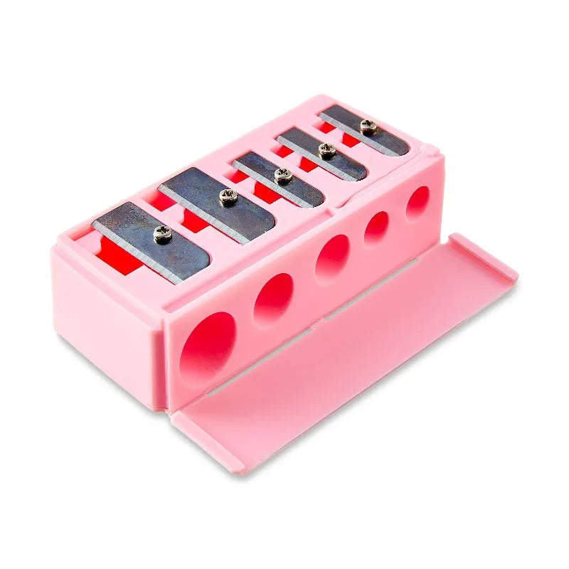 5 Hole Pencil Sharpener, Pink, 1 Count