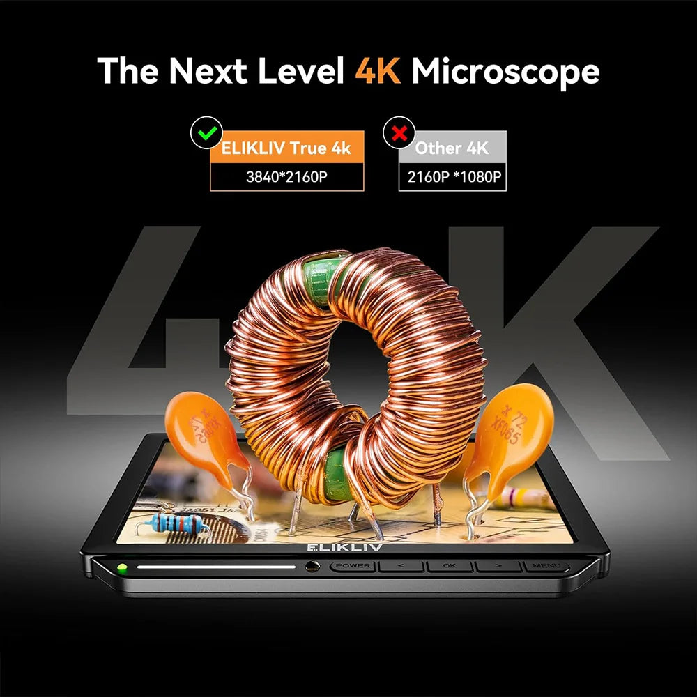 Elikliv EM4K 4K HDMI Digital Microscope For Electronics Soldering
