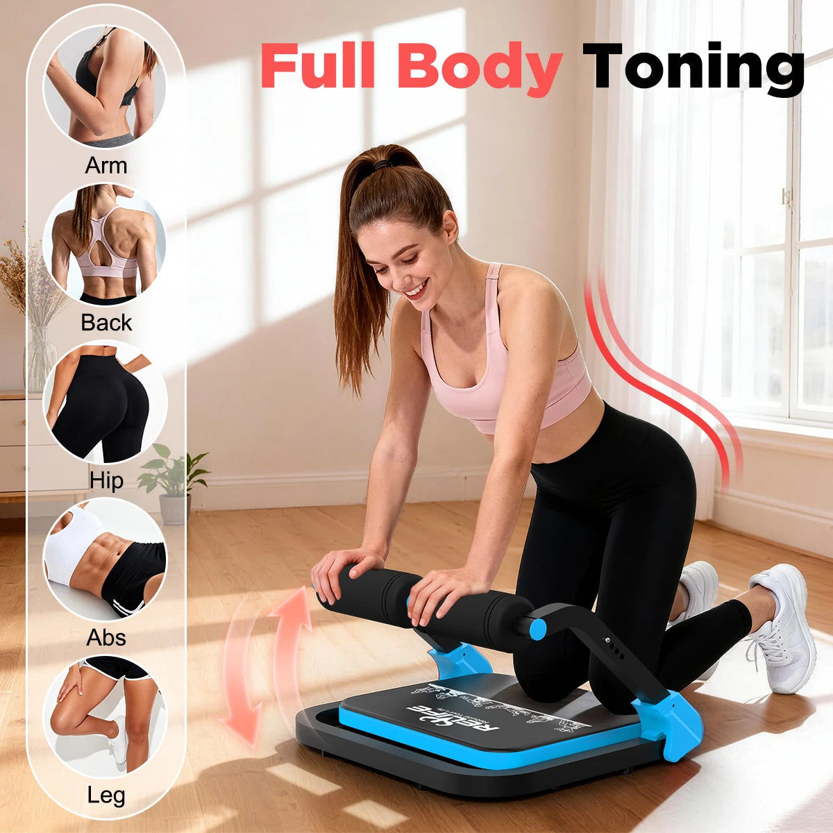 Foldable Adjustable Core Training Machine Automatic Sit Up Equipment