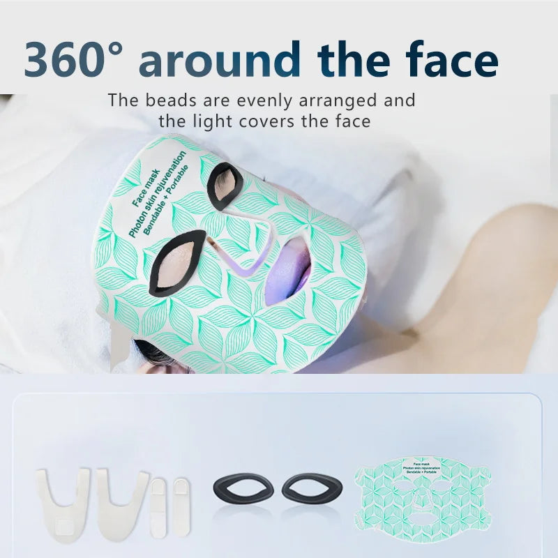 Ubilli Led Face Mask For Red Light Therapy Skin Rejuvenation