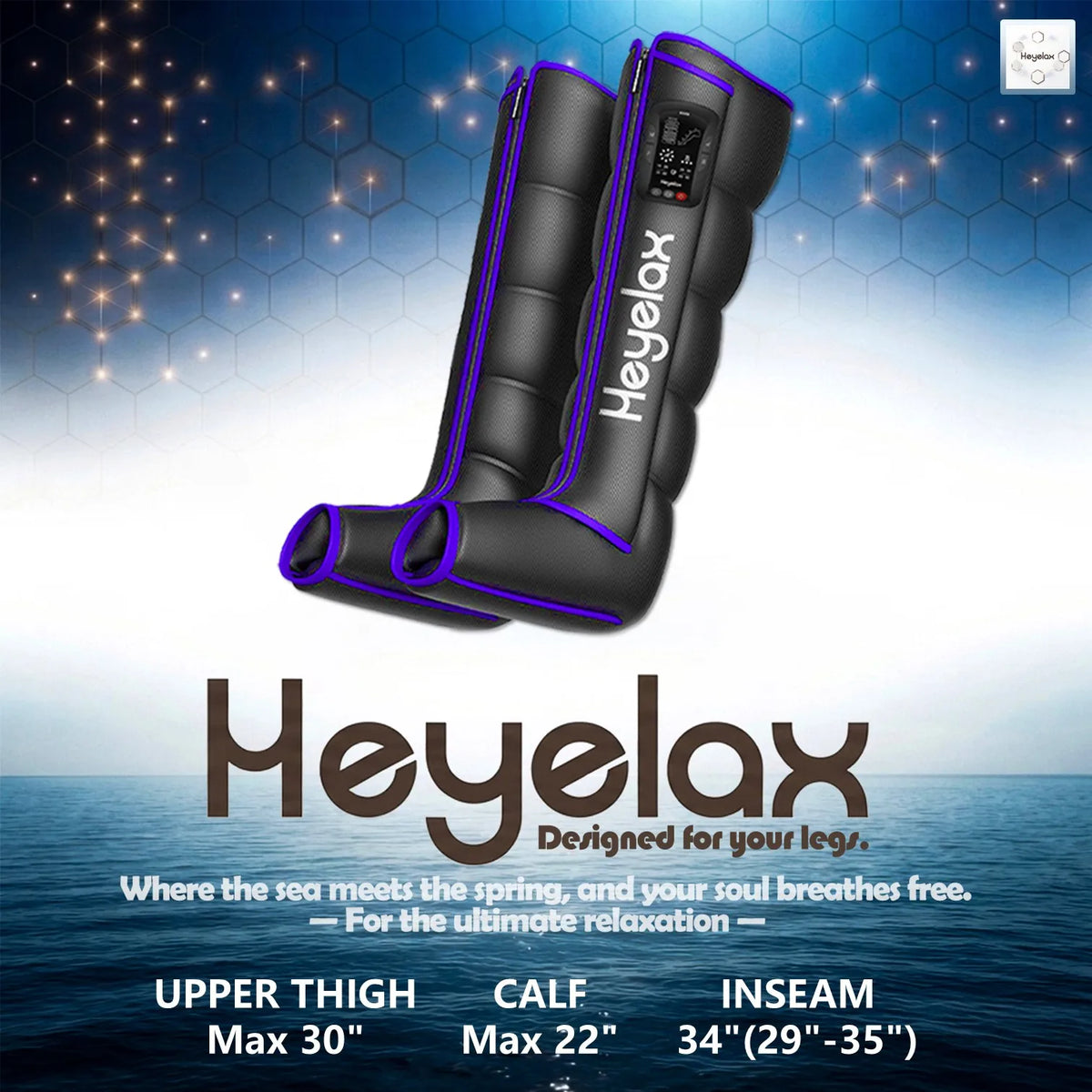 Heyelax Cordless Leg Compression Massager For Rapid Muscle Recovery