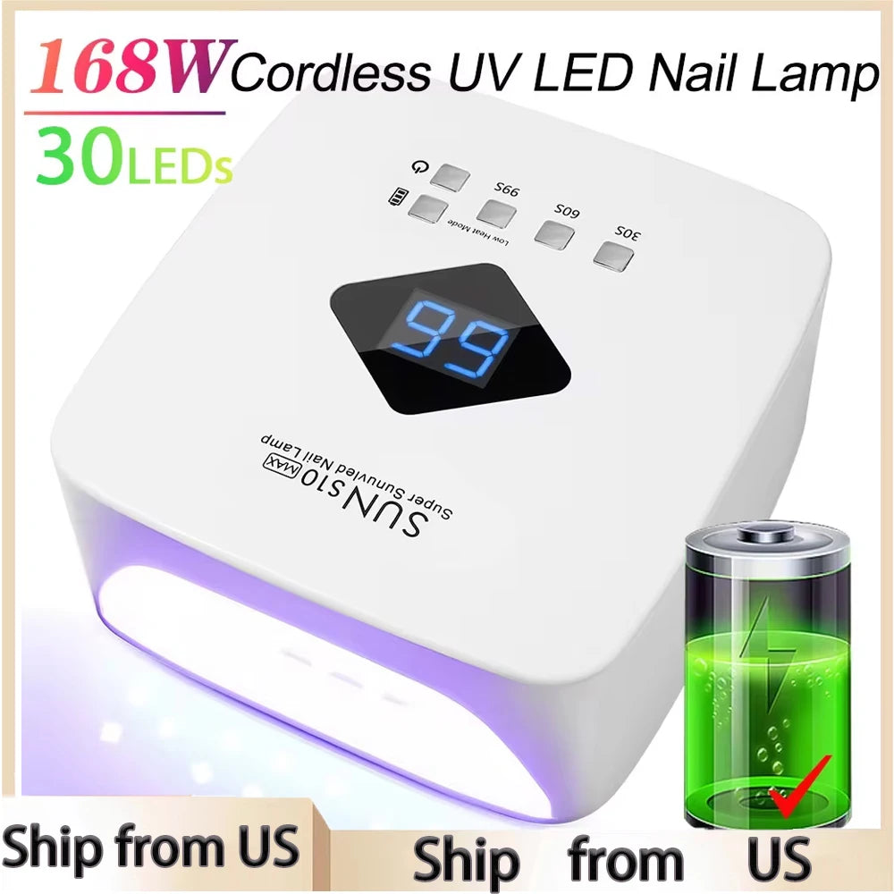 Professional Rechargeable UV LED Nail Lamp With LCD Timer Display