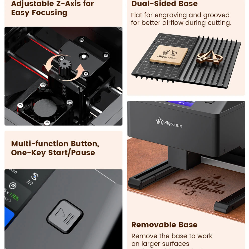 AlgoLaser 5W Desktop Laser Engraving Machine With Touch Screen