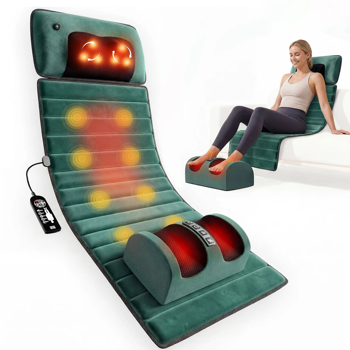 HOMEMASSA Full Body Vibration Massage Mat Deep Tissue Muscle Relief