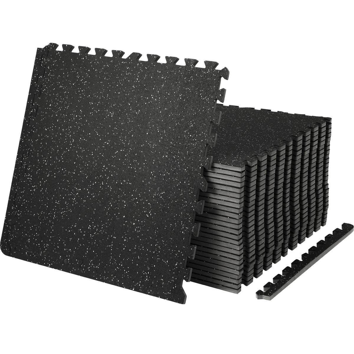 SucceBuy Interlocking EVA Foam Gym Floor Mats With Rubber Top